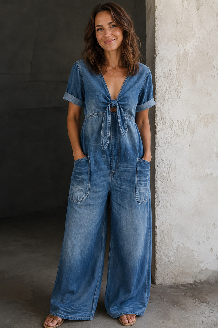 MAYA | V-NECK UTILITY JUMPSUIT