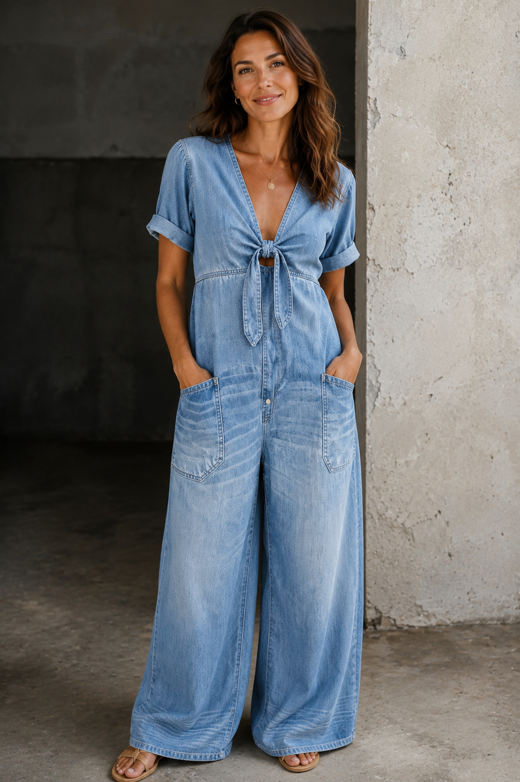 MAYA | V-NECK UTILITY JUMPSUIT