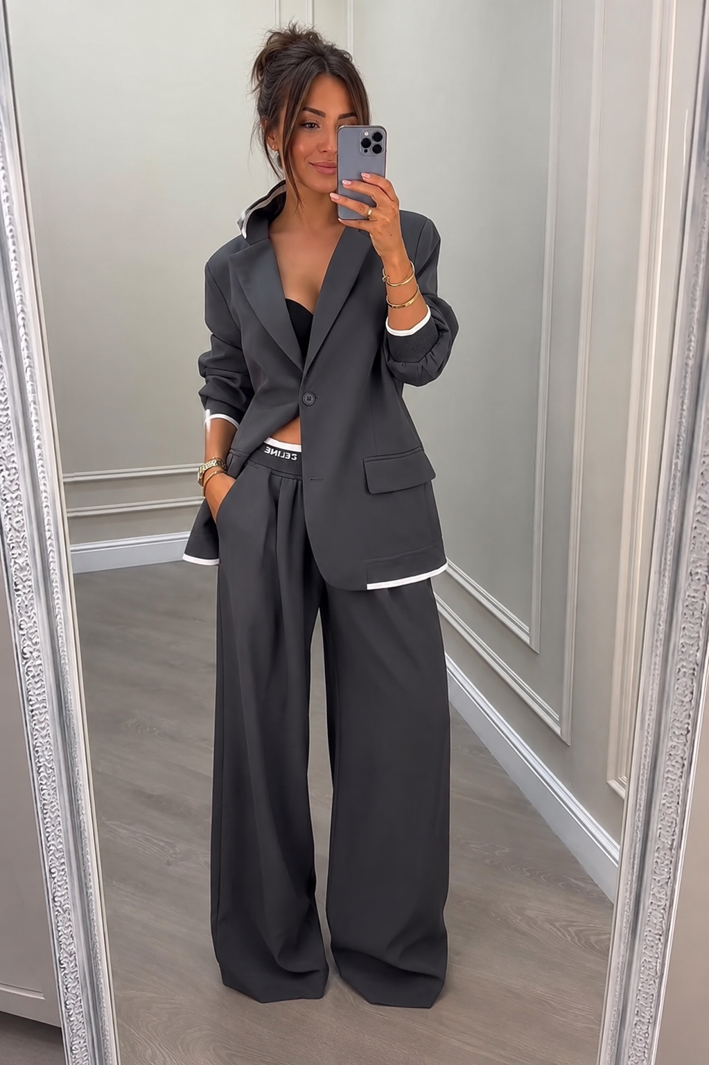 BROOKE | COLORBLOCK BLAZER &amp; WIDE-LEG SET