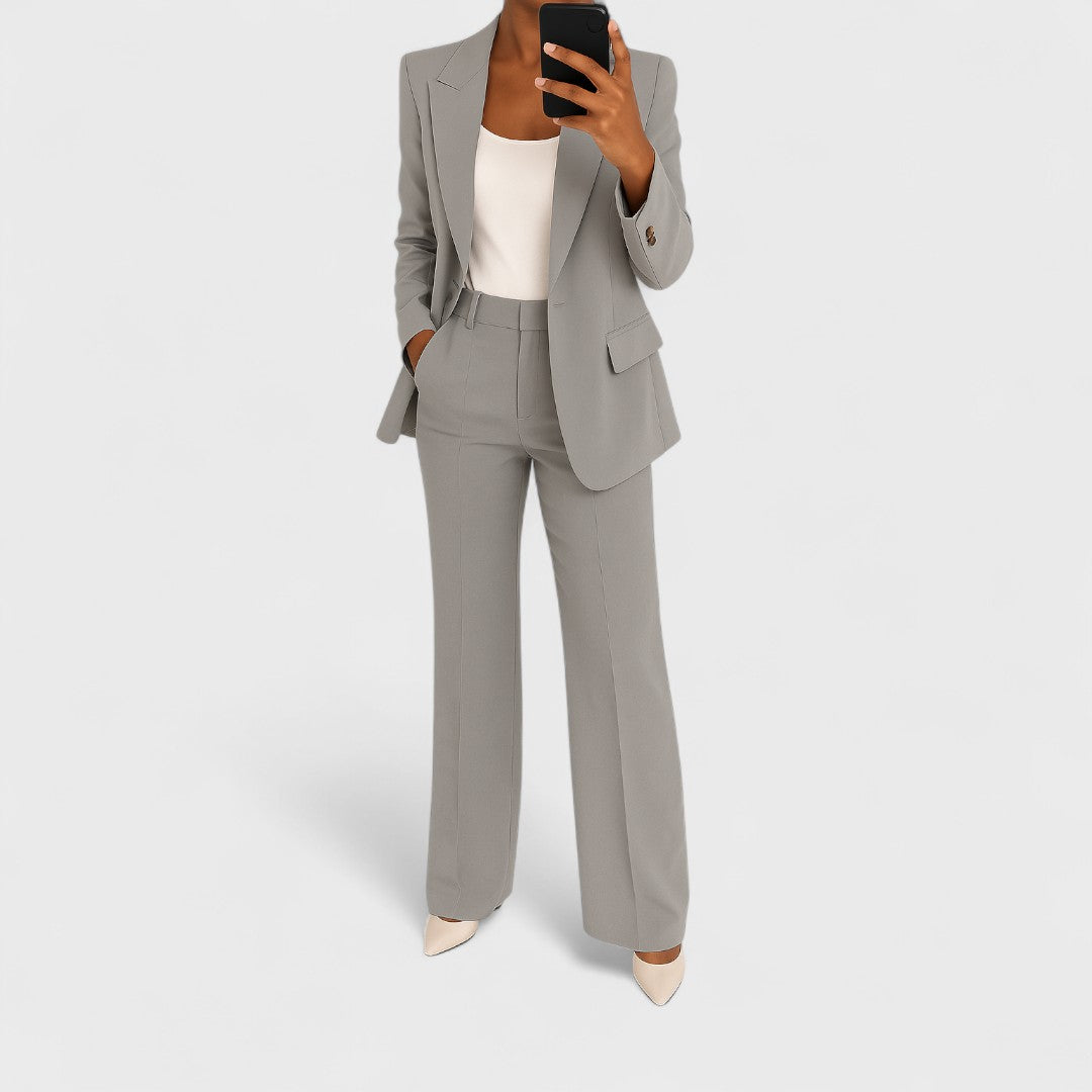 CAMILLE | POLISHED TWO-PIECE TROUSER SET