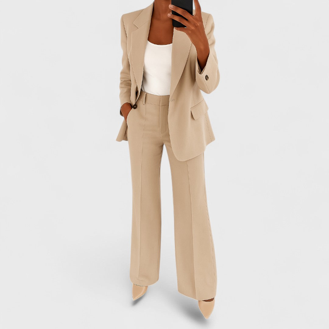 CAMILLE | POLISHED TWO-PIECE TROUSER SET
