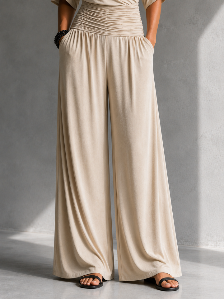 GERIKA | OFF-SHOULDER WIDE-LEG JUMPSUIT