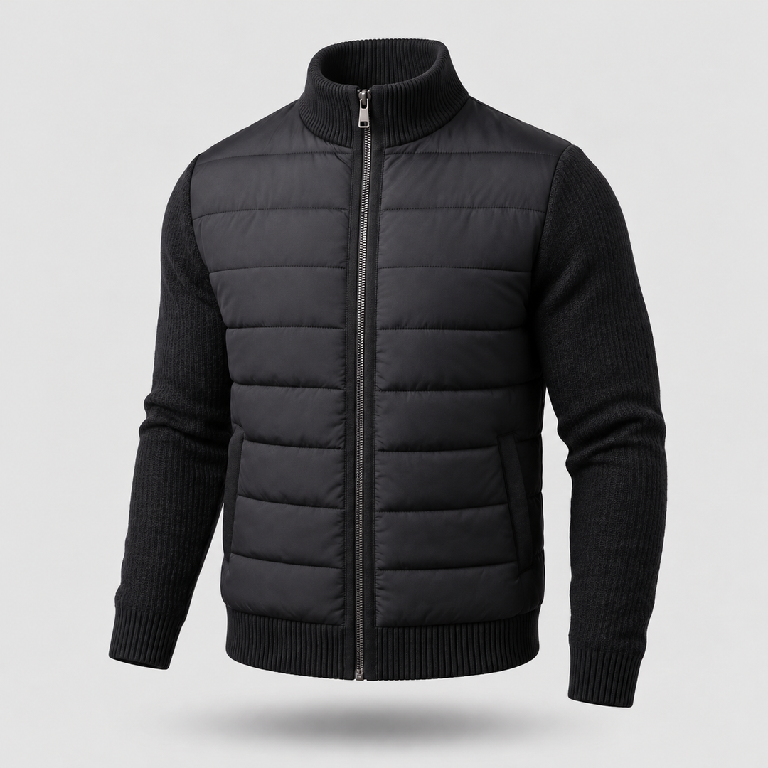 Quilted Jacket With Fleece Sleeves