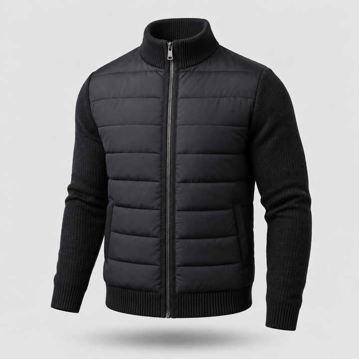 Quilted Jacket With Fleece Sleeves