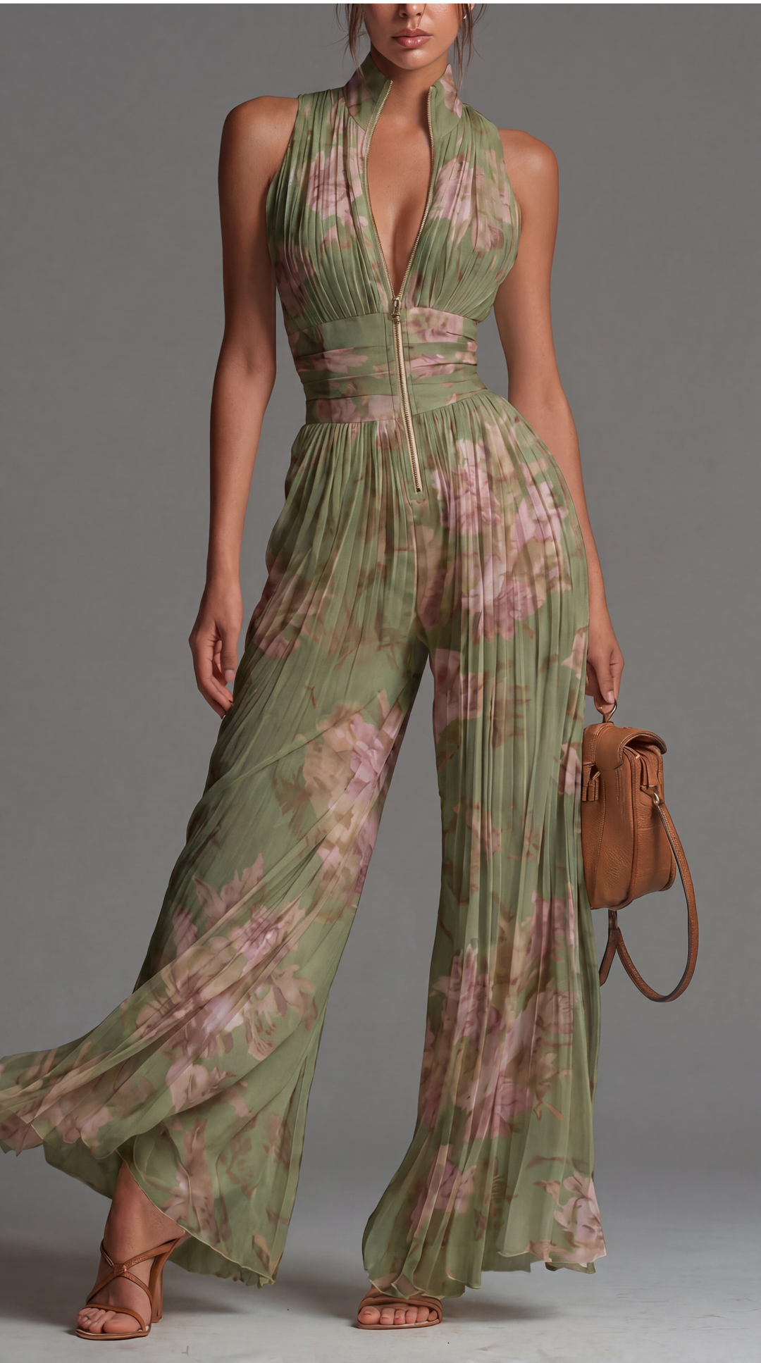 FLORENCE | FLORAL CHIFFON WIDE-LEG JUMPSUIT