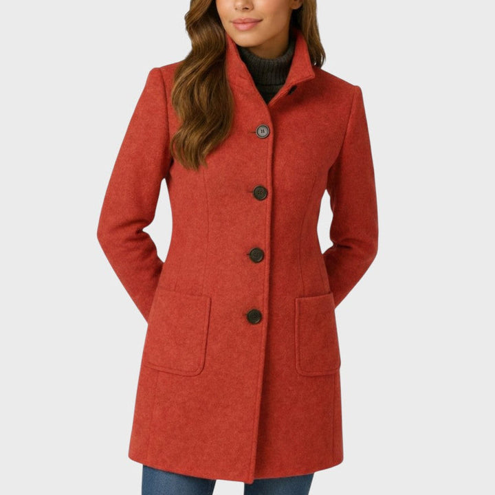 Structured Button-Front Coat
