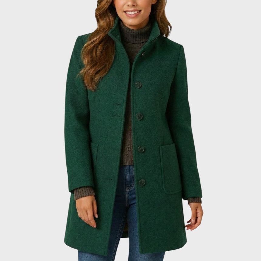 Structured Button-Front Coat