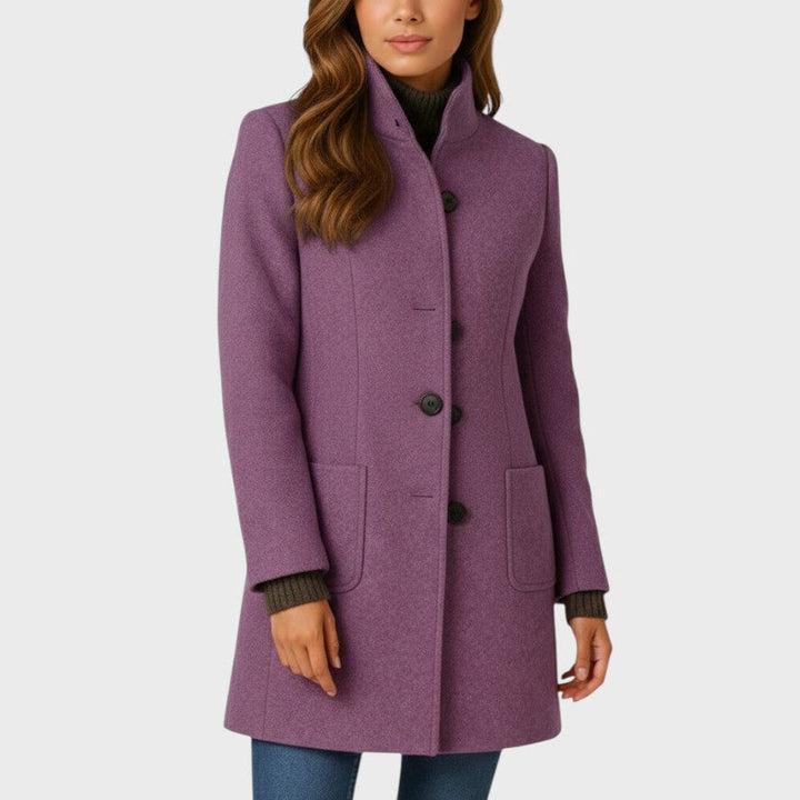 Structured Button-Front Coat