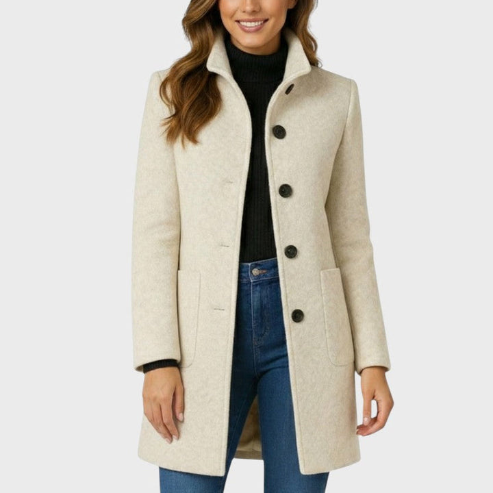 Structured Button-Front Coat