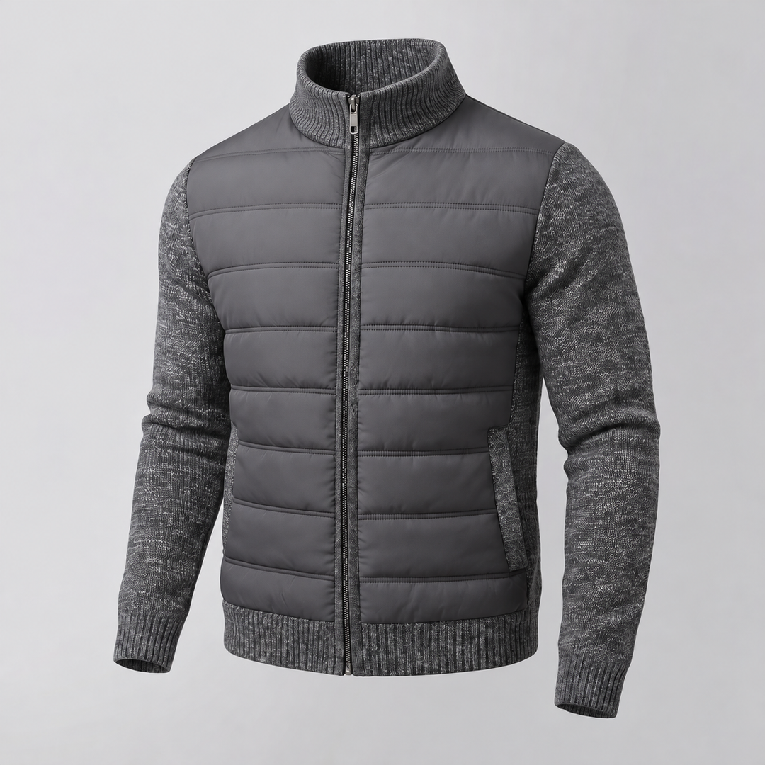 Quilted Jacket With Fleece Sleeves