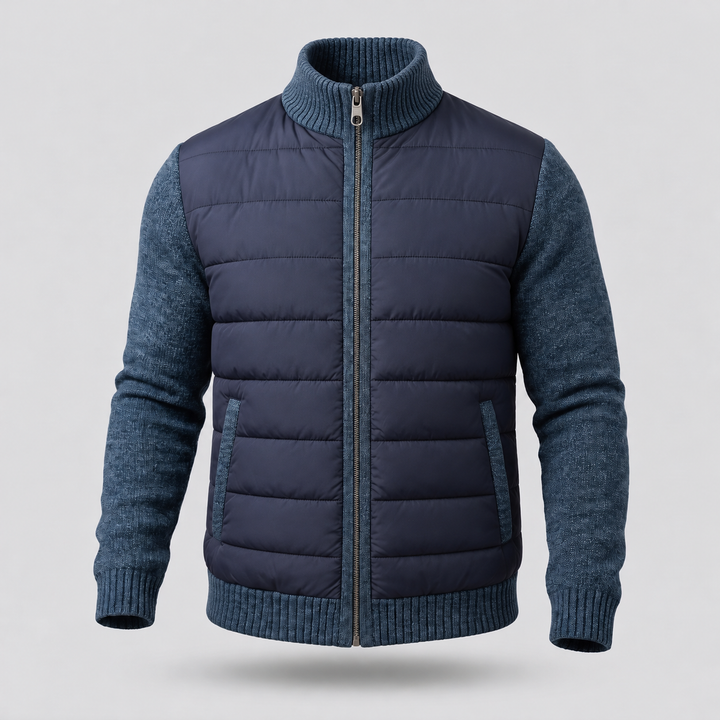 Quilted Jacket With Fleece Sleeves