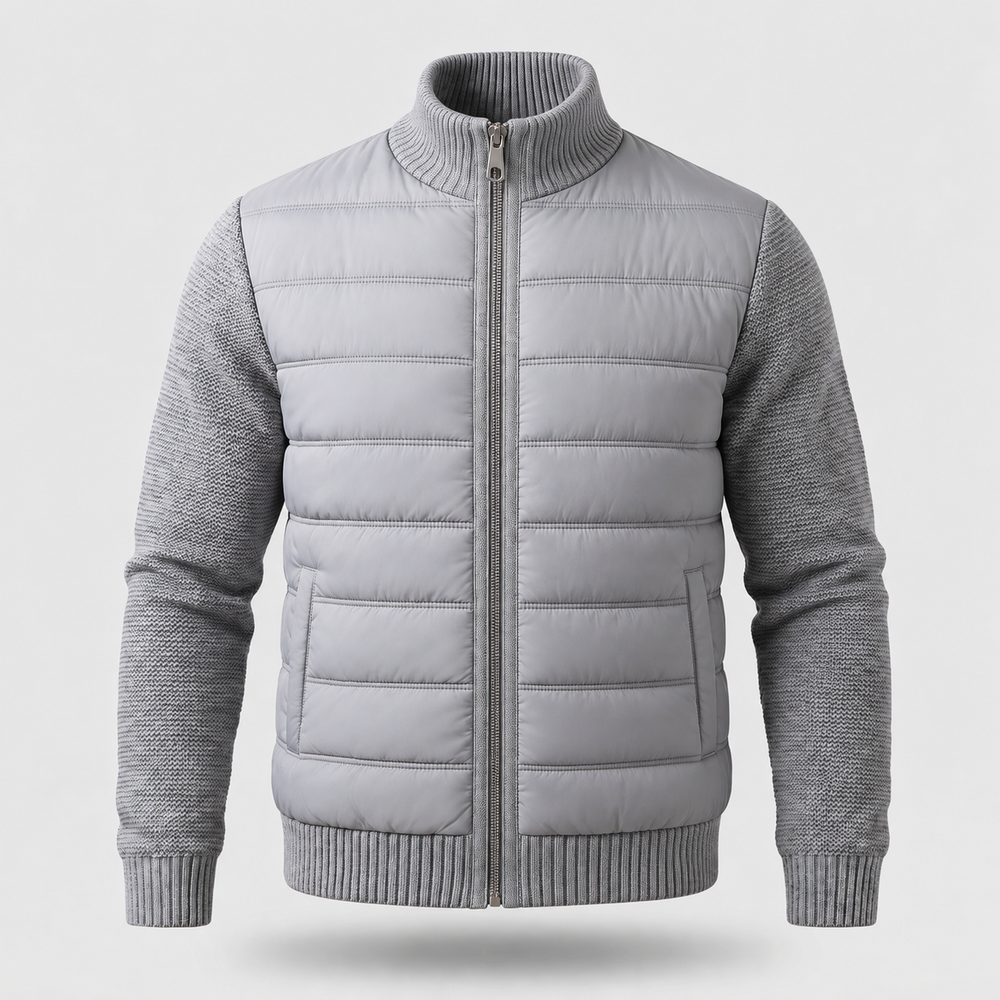 Quilted Jacket With Fleece Sleeves