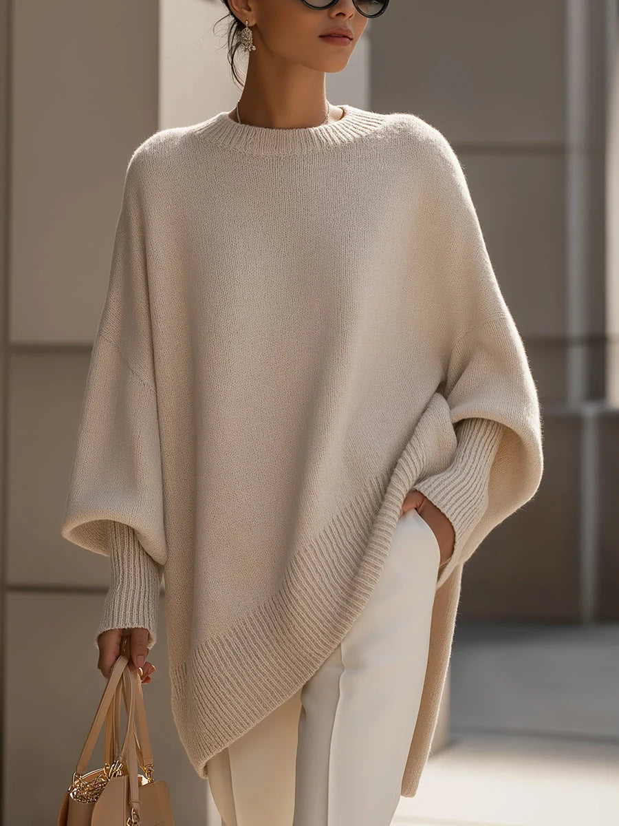 ISOLDE | OVERSIZED DRAPED KNIT SWEATER