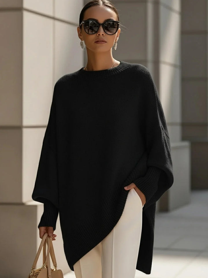 ISOLDE | OVERSIZED DRAPED KNIT SWEATER