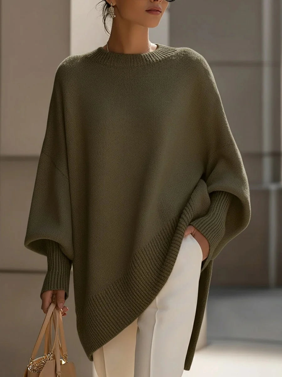 ISOLDE | OVERSIZED DRAPED KNIT SWEATER