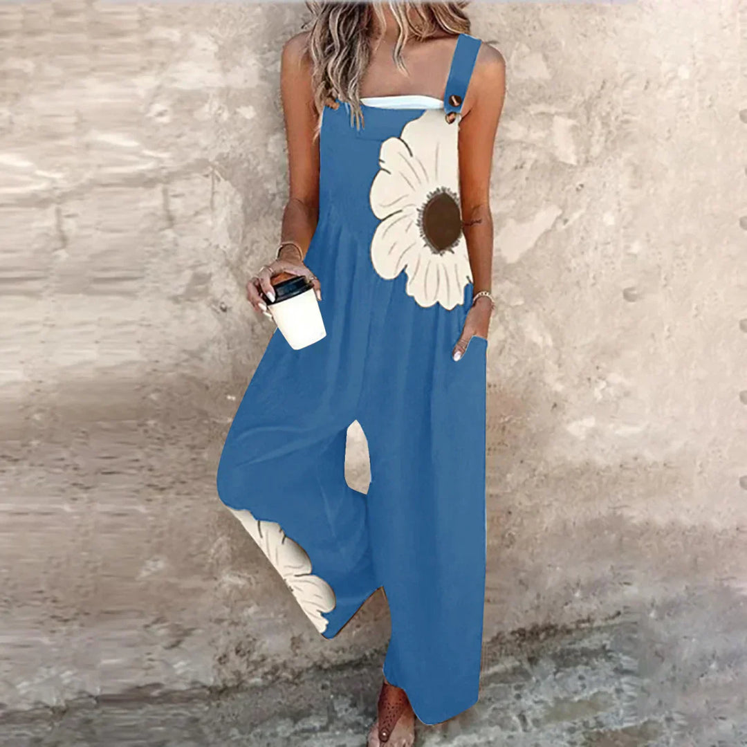 SAVANNAH | PRINTED WIDE-LEG OVERALLS