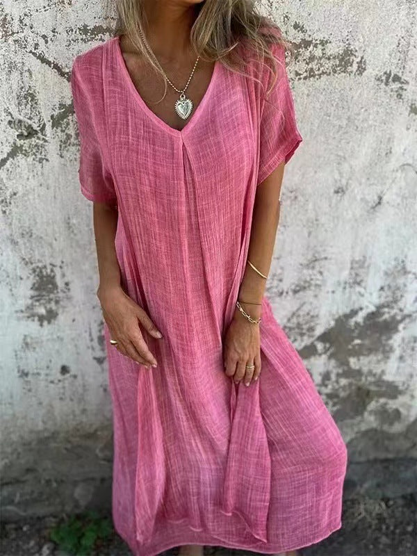 VIOLET | FLOWING V-NECK DRESS