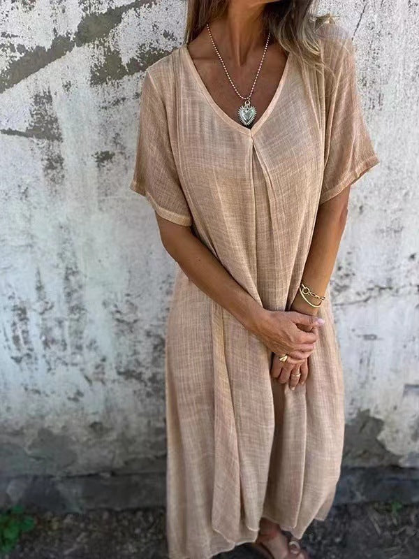 VIOLET | FLOWING V-NECK DRESS
