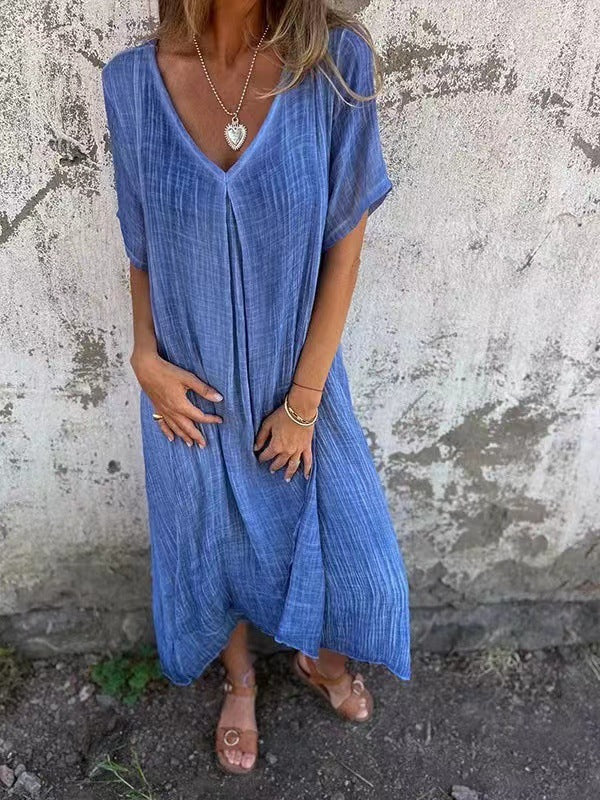 VIOLET | FLOWING V-NECK DRESS