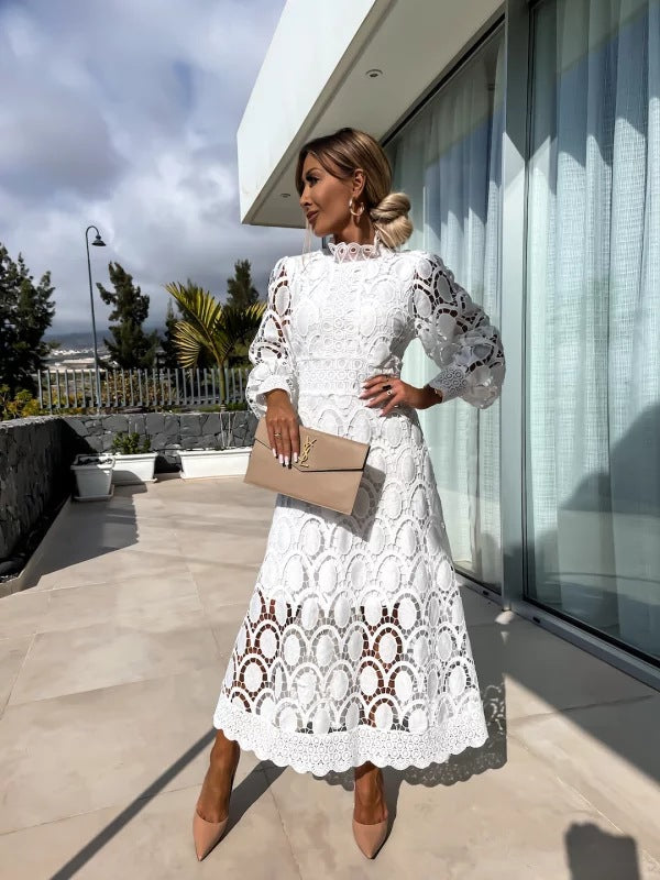 LIZA | ROMANTIC LACE MIDI DRESS