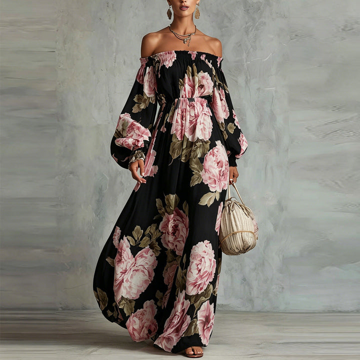 PAYTON | OFF-SHOULDER FLORAL MAXI DRESS