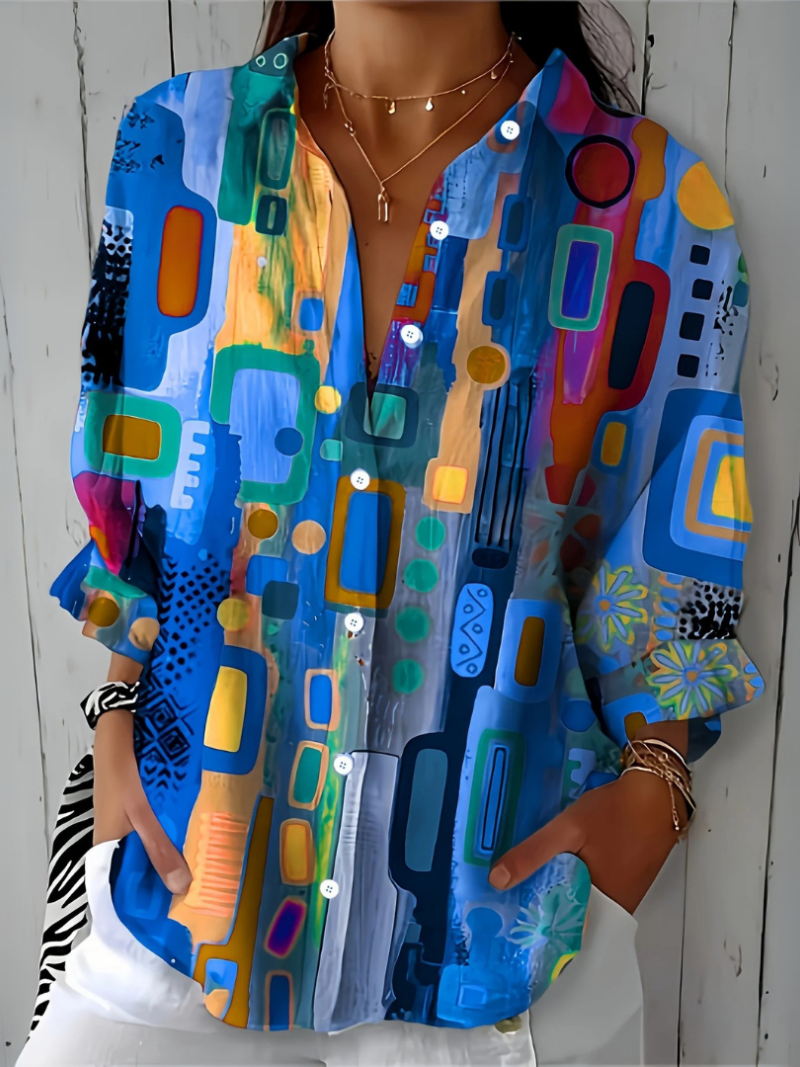 CATALINA | ARTISTIC BUTTON-FRONT BLOUSE
