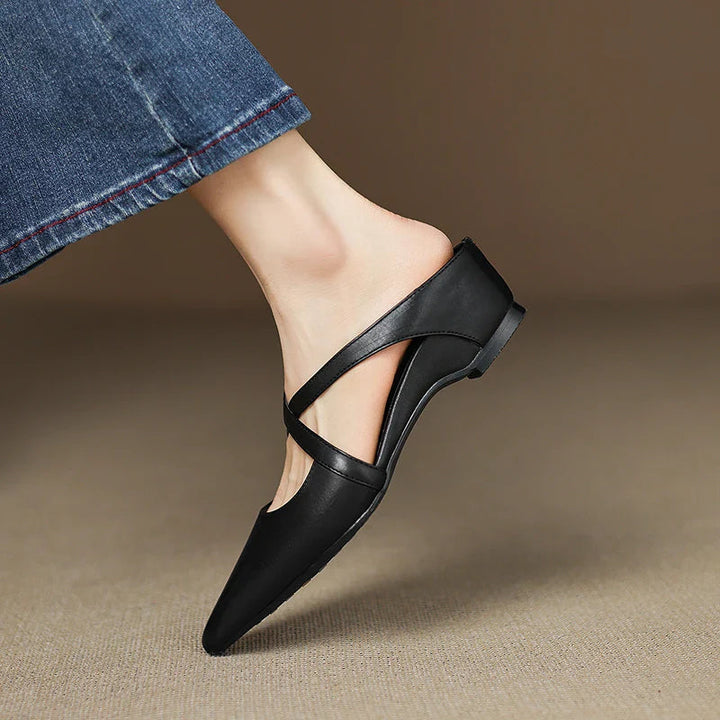 ALUNA | GENUINE LEATHER POINTED MULES