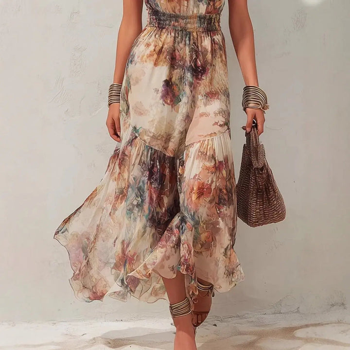PIPER | HALTER NECK FLOWING MAXI DRESS