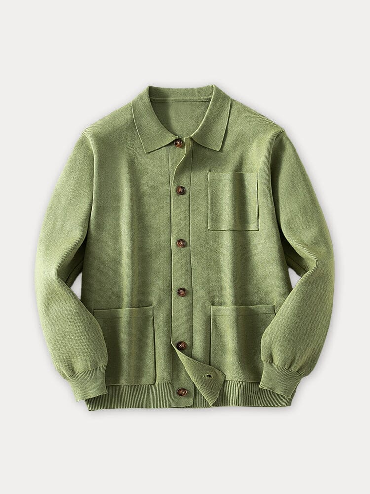 ETHAN | POLO COLLAR KNIT CARDIGAN