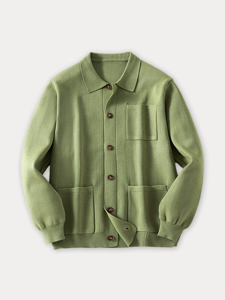ETHAN | POLO COLLAR KNIT CARDIGAN