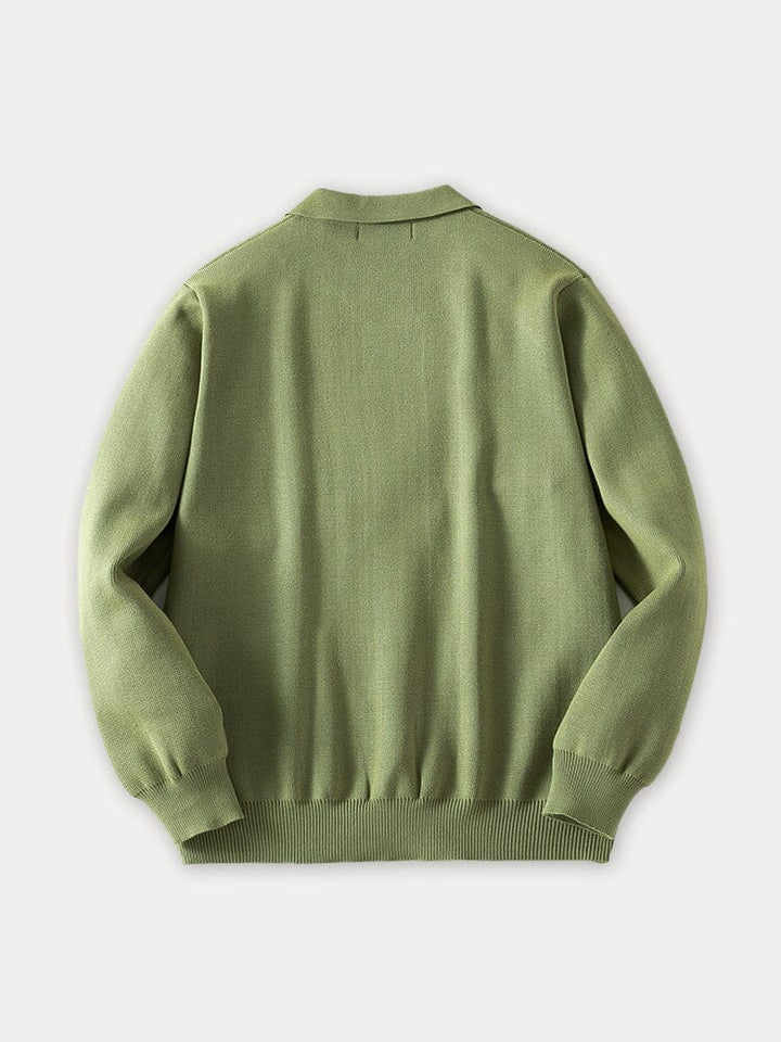 ETHAN | POLO COLLAR KNIT CARDIGAN