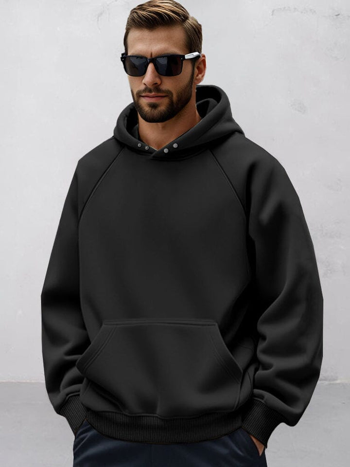 COLTON | BUTTON DETAIL HOODED SWEATSHIRT