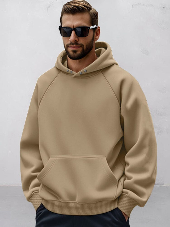 COLTON | BUTTON DETAIL HOODED SWEATSHIRT