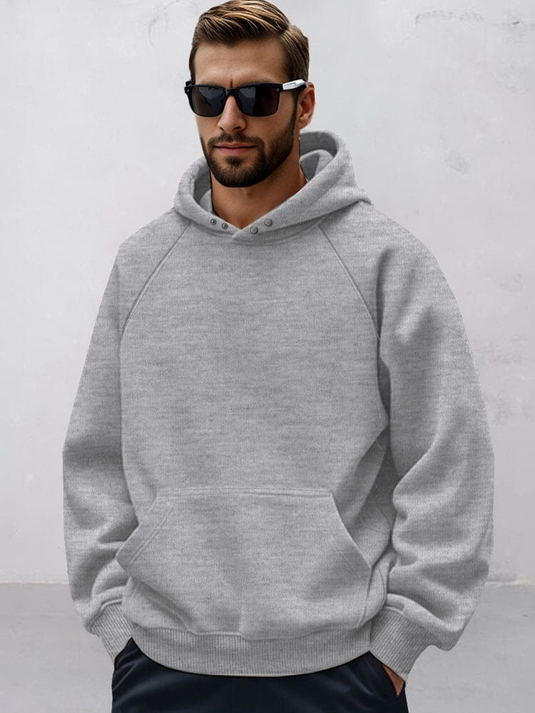 COLTON | BUTTON DETAIL HOODED SWEATSHIRT
