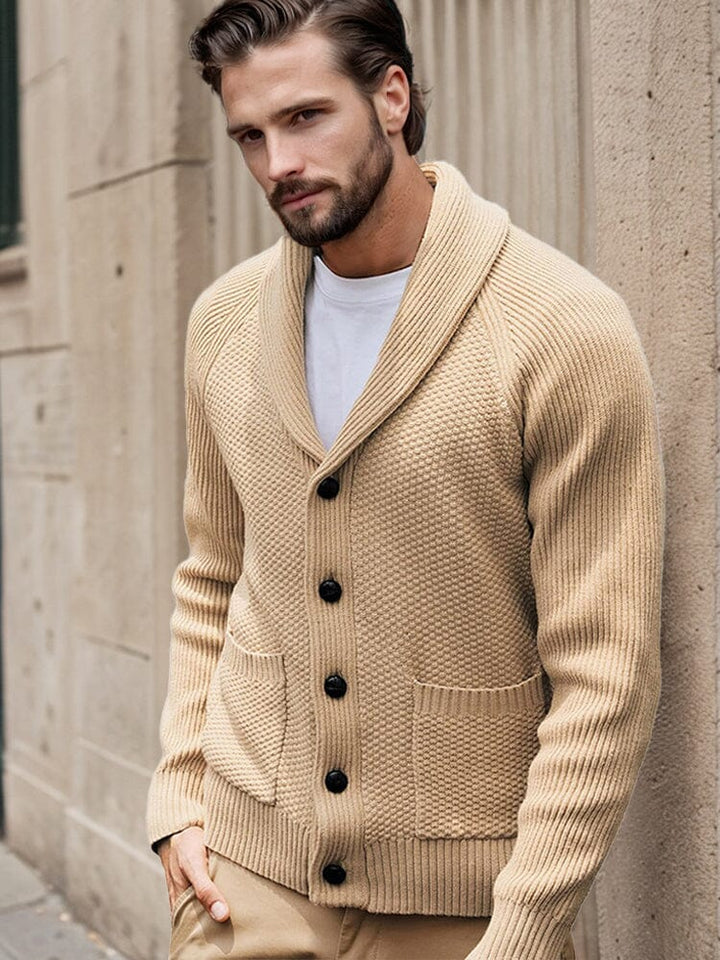OWEN | SHAWL COLLAR KNIT CARDIGAN