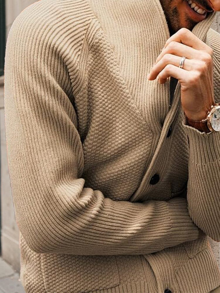 OWEN | SHAWL COLLAR KNIT CARDIGAN