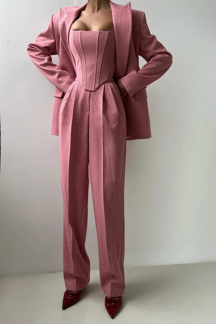 Pilar | Three-Piece Set with Double-Breasted Blazer