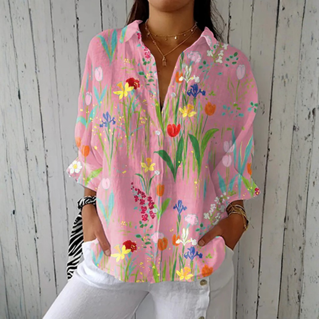 CLARA | SPRING GARDEN PRINT BLOUSE