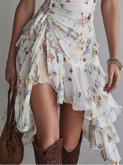 LYRA | FLORAL V-NECK MINI DRESS