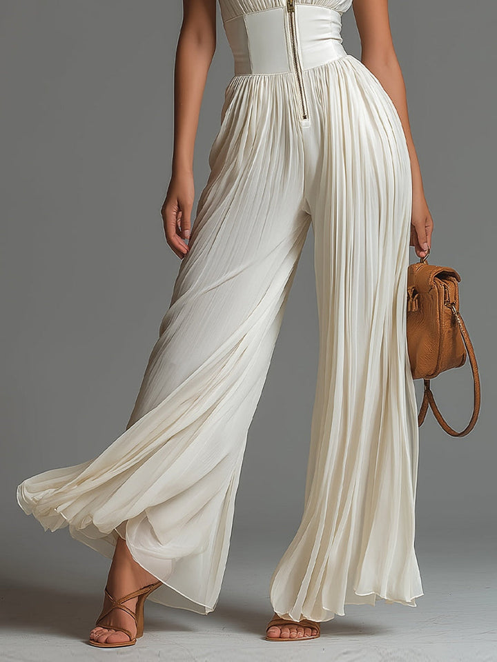 AURORA | PLEATED WIDE-LEG JUMPSUIT
