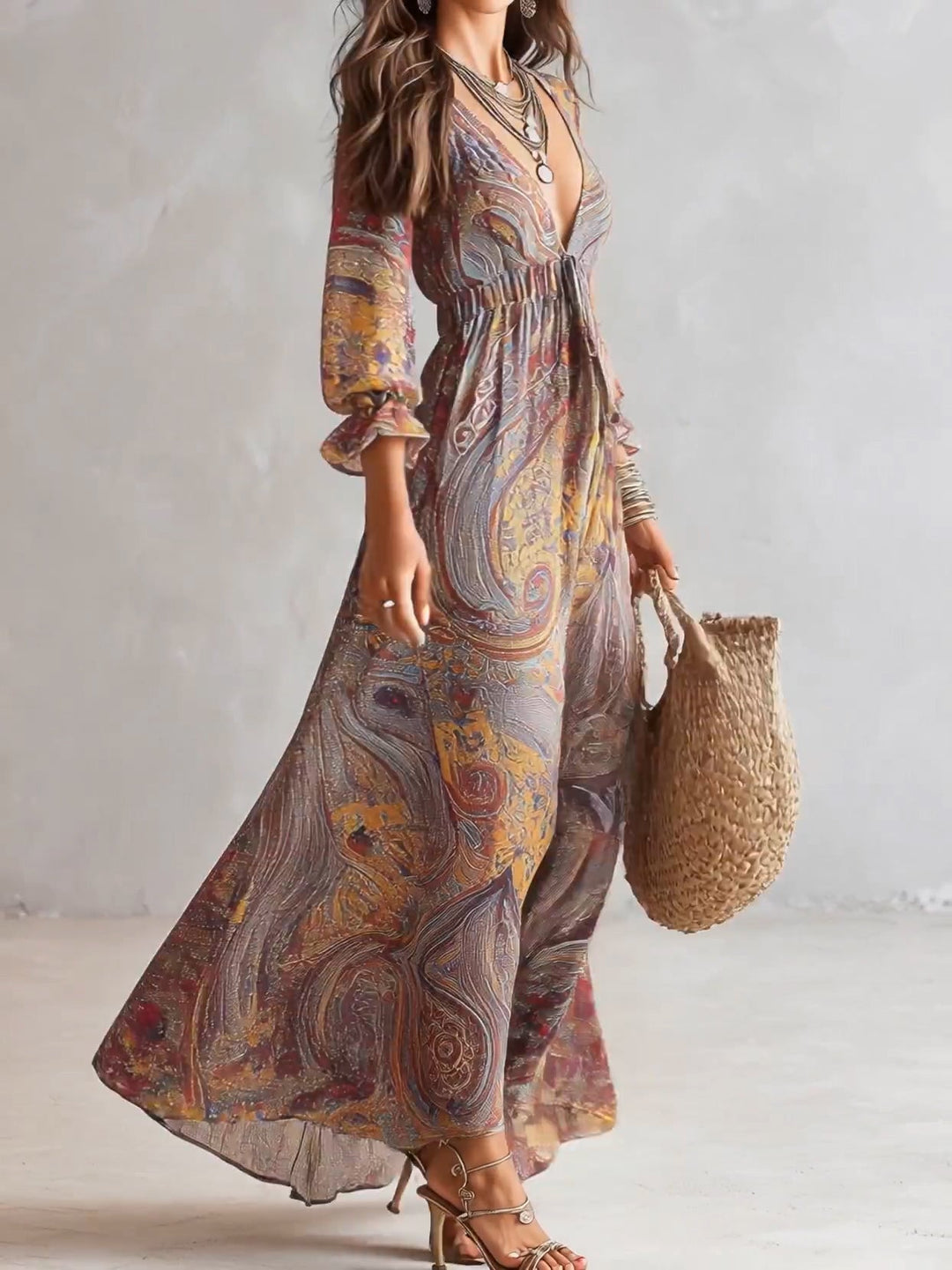 SAVANNAH | PAISLEY CHIFFON MAXI DRESS