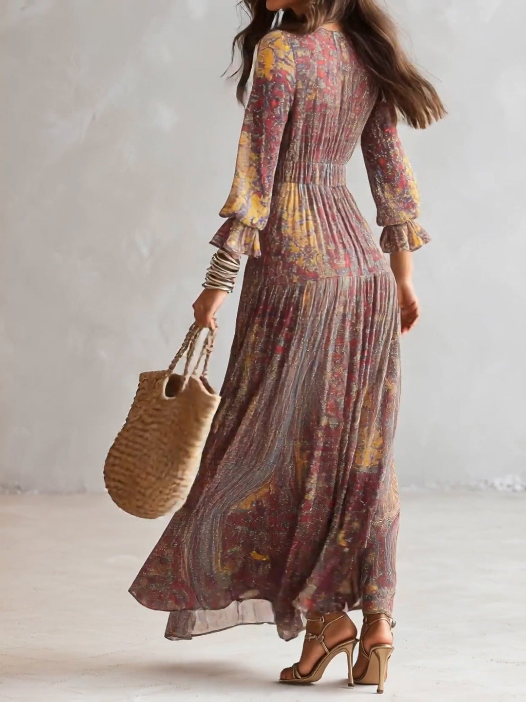 SAVANNAH | PAISLEY CHIFFON MAXI DRESS