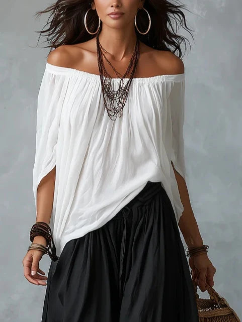 ALINA | OFF-SHOULDER TOP &amp; LANTERN PANTS SET