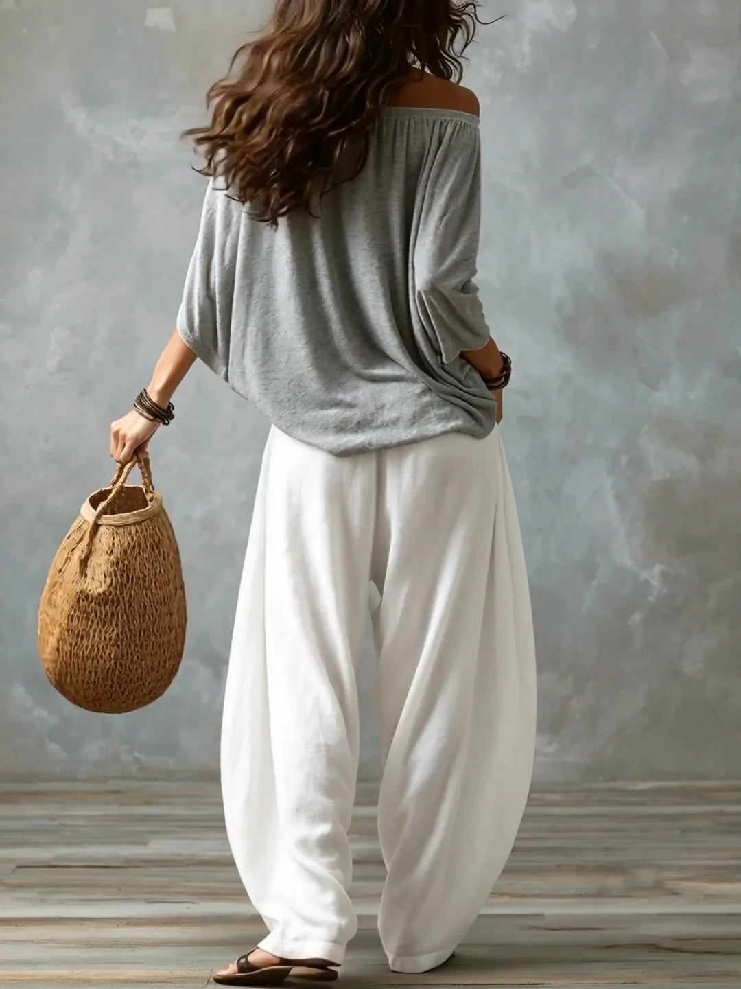 ALINA | OFF-SHOULDER TOP &amp; LANTERN PANTS SET