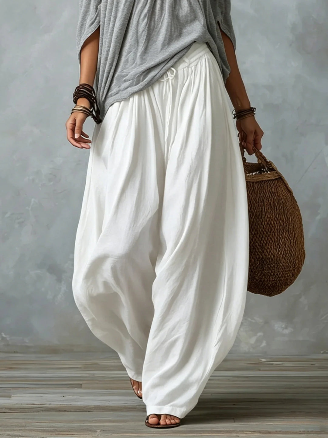 ALINA | OFF-SHOULDER TOP &amp; LANTERN PANTS SET