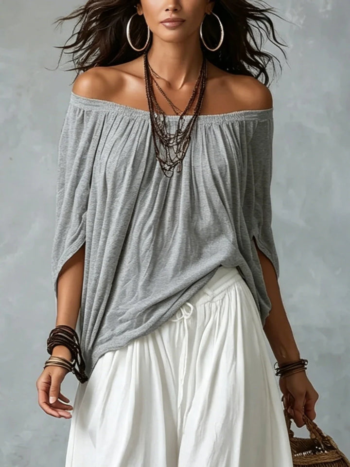 ALINA | OFF-SHOULDER TOP &amp; LANTERN PANTS SET