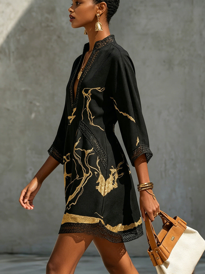 SERAPHINA | LACE TRIM MINI DRESS