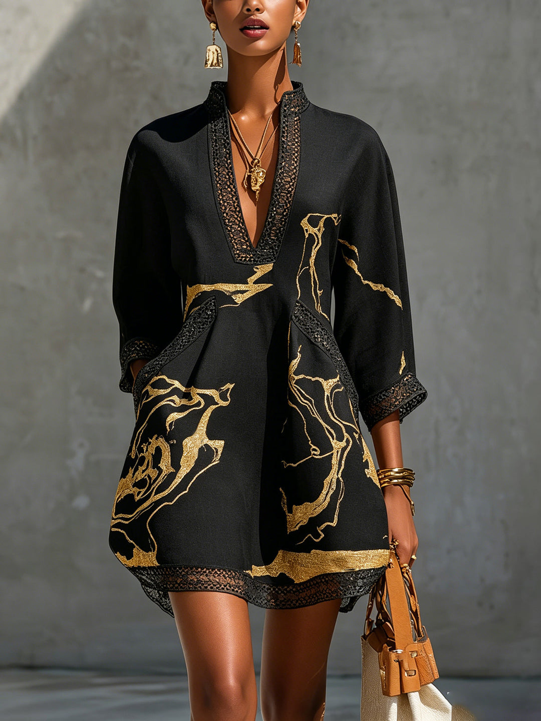 SERAPHINA | LACE TRIM MINI DRESS