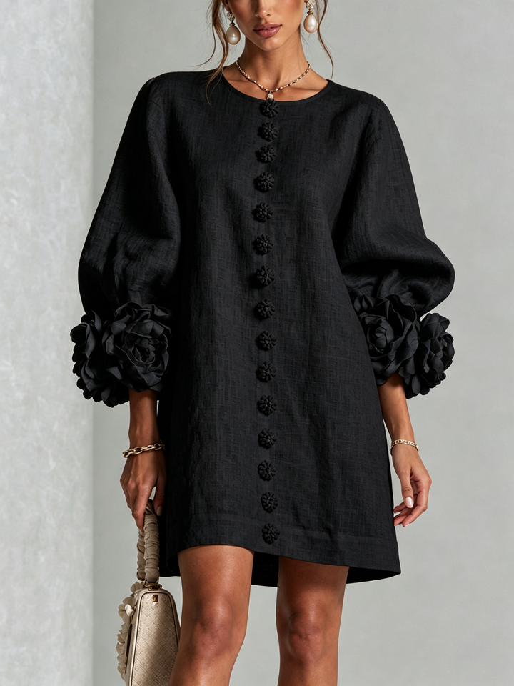 FLORENCE | FLORAL BUTTON-FRONT MINI DRESS