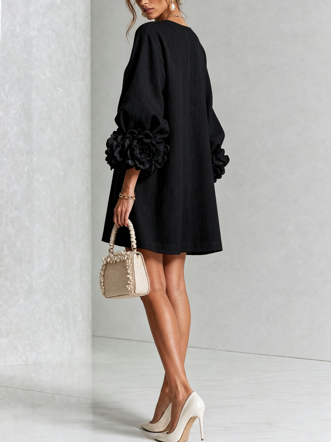 FLORENCE | FLORAL BUTTON-FRONT MINI DRESS